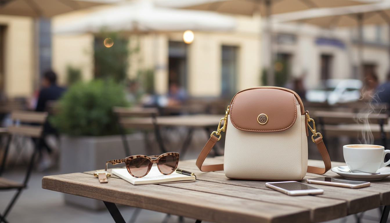 Stingray Leather Saddle Crossbody Bag: Luxe & Compact